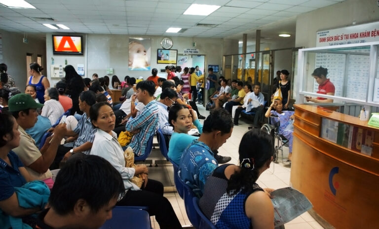 Patients waiting at a public hospital in Ho Chi Minh City